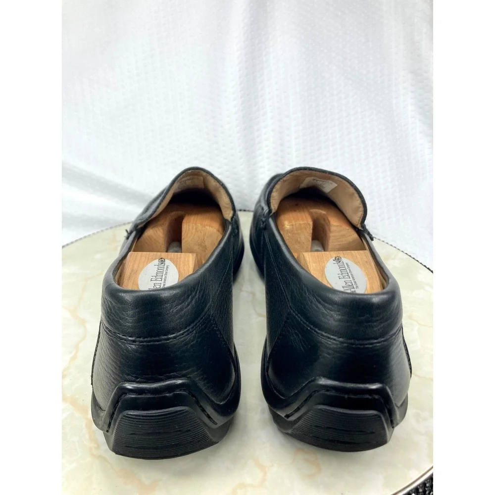 ECCO Leather Slip On Driving Loafers Mens 11-11.5 Black Classic Business Shoes